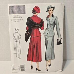 Vogue Vintage Model 2476 Uncut Sewing Pattern Fitted Jacket A Line Skirt 40's